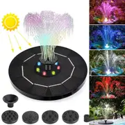 LED Solar Powered Floating Pump Water Fountain Birdbath Pond Pool Garden 7 LED