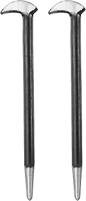 2Pcs Rolling Head Pry Bar 6" Length 0.3" Rod Dia Carbon Steel Lady-Foot Leverage