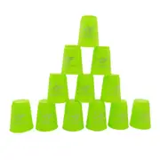 Speed Stacking Cups Set - Timer & Sport Stacker for Kids & Adults Green