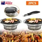 2X Charcoal BBQ Grill Japanese Korean 12" Portable BBQ Grill Camping Fire Pit