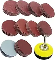 DOITOOL 100PCS 2 Inch Sanding Discs Pad Kit for Drill 1/4 Shank 80-3000 Grit Sandpaper Pad Set for Polishing
