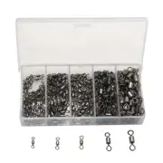 250pcs Coppers Alloy Barrels Fishing Swivels Fishing Tackle Line Connector
