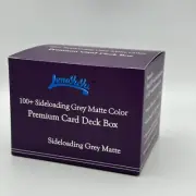 Premium Card Deck Box 100+ Sideloading Grey Matte Magnetic Hard Case Protection