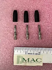 9202BLK BANANA PLUG TEST CONNECTOR SOLDERLESS BLACK EZ HOOK (LOT OF 3)