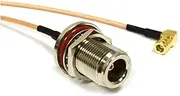 ROBAUN N Type Male Plug Female Bulkhead to SMB Jack Right Angle Pigtail Cable Adapter RG316 15cm/30cm/50cm/100cm for Wireless(N Female,15CM)