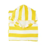 Annabel Trends Beach Poncho 100x82cm Cover Up Absorbent Towel Yellow Stripe