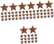 Luxshiny 200pcs Rustic Pendants Vintage Hanging Decorations for Crafts Christmas and Projects Unique Rusty Stars for Home and Door Decor