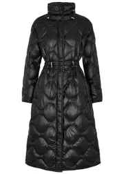 Moncler Langrune Black Quilted Shell Coat - 4 4