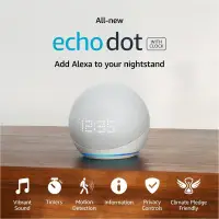 在飛比找露天拍賣優惠-amazon echo dot 5代智能音箱alexa時鐘版