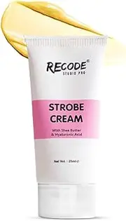 recode Strobe Natural Cream Gold 25Ml | | Primer + Highlighter + Moisturizer | Instant Illumination & Hydration With Shea Butter & Hyaluronic Extracts