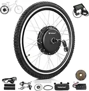 Voilamart 27.5" 48V 2000W Electric Bicycle Bike Conversion Kit Rear Wheel Ebike Motor Cycling Hub with LCD E Bike Cycling Hub Motor Kit Intelligent Controller (Thumb Throttle)