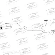 Redback Mufflers Bolt-On to suit Hyundai Santa Fe Wagon 2.7L Petrol DOHC 24V Center Muffler May06 - M0156