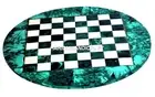 Marble Console Chess Table Top Mosaic Inlay Arts Malachite Marquetry Decor H2046