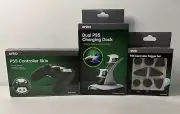 PS5 BUNDLE - Dual Controller Charging Dock - Controller Skin - Trigger Set
