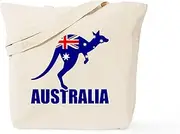 CafePress Australia Kangaroo Natural Canvas Tote Bag, Reusable Shopping Bag