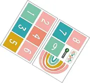 ZUNOXAZ 1 Set Colorful Cartoon Number Floor Decals Self Adhesive Nursery Stickers for Play Removable Stickers for Living Bedroom Playroom Kindergarten