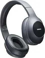 [Nokia] E-1200 Essential Wireless Headphones, On-Ear Headphones with Foldable Headband, Bluetooth 5.0 Compatible, 40 Hours Wireless Playtime, Black