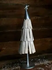 Christmas Rustic Tabletop Tree Wood Holiday Tree Farmhouse Christmas Tree 19”