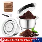 Reusable Coffee Filter for Nespresso 2Pack Stainless Steel Coffee Pods and Lids