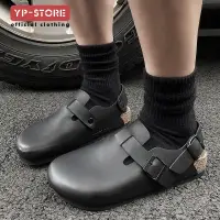 在飛比找蝦皮商城精選優惠-BIRKENSTOCK 雙扣真皮勃肯鞋軟木男款增高情侶鞋涼鞋