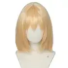 Linfairy Cosplay Wig Howl Wig Heat Resistant Disguise Wig Bob Blonde Cost_