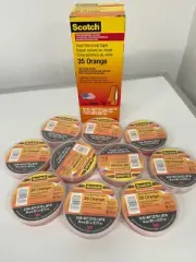 10 Rolls Scotch 3m 35 Orange Electrical Tape Vinyl Color Coding 3/4"x66'