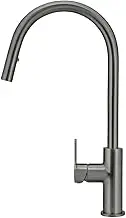 Round Paddle Piccola Pull Out Kitchen Mixer Tap - Shadow Gunmetal