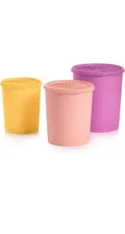 Tupperware 3 Piece Canister Set New