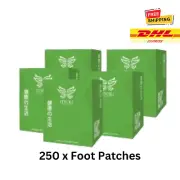 5 Box Itsuki Kenko Natural Detox Foot Patch 250 Sachet Herbal Cleanse Free Ship
