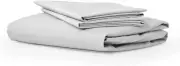 Classic Percale Fitted Sheet and 2 Pillowcases, 100% Cotton with Deep Pocket 15”