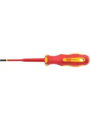 Draper Tools Ergo Plus Slimline Plain Slot VDE Screwdriver 4.0mm X 100mm (02160)