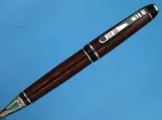 Classic Cigar Style Double-Twist Ballpoint Pen in Gold Finish with Cocobolo Wood
