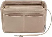 Himai Purse Organizer Insert, Bag Organizer, Bag in Bag, Perfect for Speedy Neverfull and More, 5 Size, Beige, X-Large