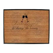 Champagne Is Always The Answer - Funny Novelty Doormat Man Cave Floor mat