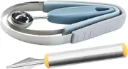 Alipis 4pcs Fruit Core Removal Tool Stainless Steel Scoop Multi-Function Kitchen Carving Tool Easy Cleaning Fruits Digging Spoon Set for Home and Restaurant