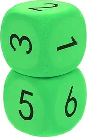 ERINGOGO 2pcs Soft Giant Eva Foam Dice for Fun Classroom Games Party Activities Learning Sessions Oversized Teaching Props Safe Design with Rounded Edges