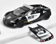 ZD Mortal 1:64 Black Police Veyron SS Racing Sports Model Diecast Metal Car BN
