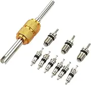 Mqetly 9X Car Air Conditioning Valve Core Accessory, Remover Tool,A/C System Repair Service