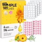 Pimple Patches for Face: 6 Sizes Day and Night Acne Patches Heart Zit Patches -