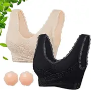 [KCRPM] Ellie Lift Bra, Elielift Bras, Comfy Corset Bra Front Cross Side Buckle Lace Bras, Kendally Bras for Older Women