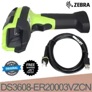 Zebra DS3608-ER20003VZCN 2DHandheld Barcode Scanner W/USB Cable Industrial Green