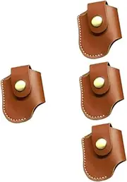[FOYTOKI] 4pcs Leather Lighter Bag for Outdoor Kerosene Lighter Cover Cigarette Lighter Sleeve Occasional Use Lighter Storage Case Scratch Resistant and Sturdy