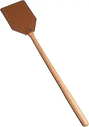 Indoor Leather Fly Swatter, Manual Heavy Duty Fly Swatter - Portable Fly Swatter Leather Fly Swatter | Stable Ergonomic Manual Swatter for Home Garden Patio Kitchen