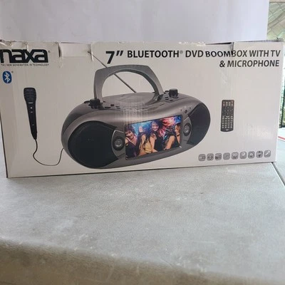 Naxa 7” Bluetooth DVD Boombox w/ TV & Microphone NDL-287M