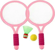 GOOHOCHY Family Fun Set 2 Boys and Girls Badminton Rackets Mini Tennis Racket Soft Balls Shuttlecocks for Play