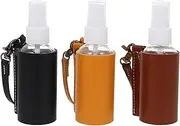 3pcs spray bottle skin Bottle with Holder Bottle portable hand washing travel hand soap mini plastic spray bottles empty travel bottle keychain pu liquid key chain