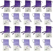 Abaodam 20 Pack Lavender Wardrobe Freshener Sachet Bags Drawstring Fragrance Pouches for Wedding Candy Small Bags