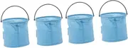 Beatifufu 4Pcs Foldable Paint Brush Washer Basin Portable Artist Brush Rinse Container for Watercolour Painting Collapsible Design with Handle for Travel and Outdoor Use