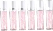 WRITWAA 6Pcs Roller Bottles for Essential Oils DIY Perfume Fragrances Portable Empty Roll Cosmetic Bottles with Caps for Travel and Daily Use