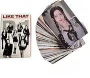 FOURBOM BABY MONSTER Photocards 55 PCS Like That Album Photo Cards Gift Lomo Cards Merch for Boys and Girls Merchandise, Red